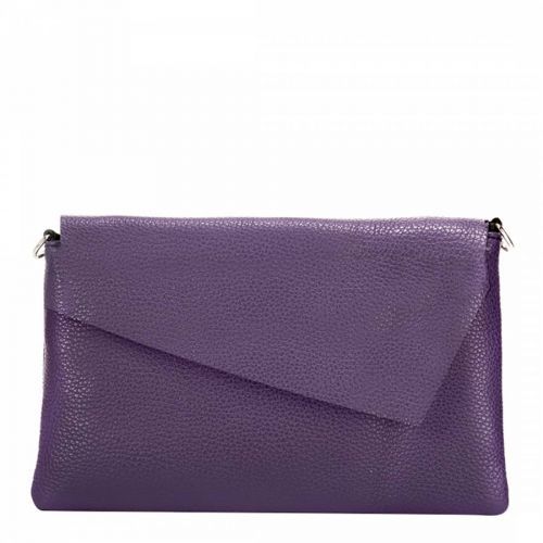 Purple Leather Crossbody Bag