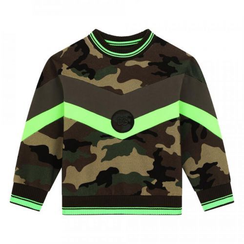 Dolce & Gabbana Boys Camouflage Sweatshirt Khaki, 8Y / KHAKI