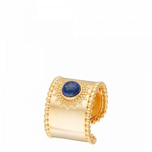 Gold/Blue Lapis Adjustable Ring