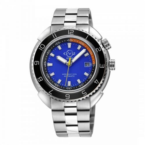 Men's Blue/Silver Squalo Automatic Bracelet Watch 46 Mm