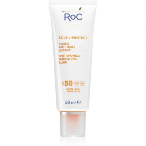 RoC Soleil Protexion+ Anti Wrinkle Smoothing Fluid Lightweight Protective Fluid with Anti-Aging Effect SPF 50 50 ml