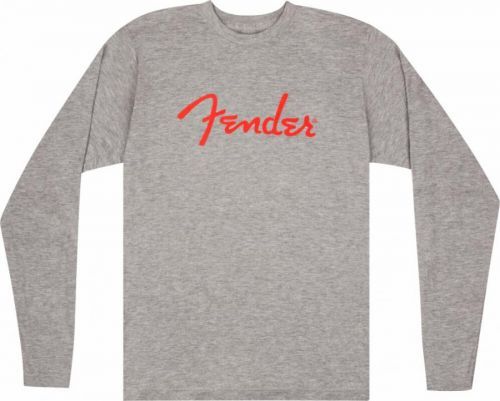 Fender T-Shirt Spaghetti Logo LS Grey 2XL
