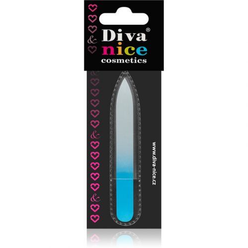 Diva & Nice Cosmetics Accessories Glass Nail File Small Blue