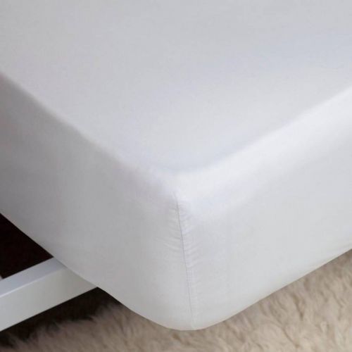 Premium Blend Double Fitted Sheet White