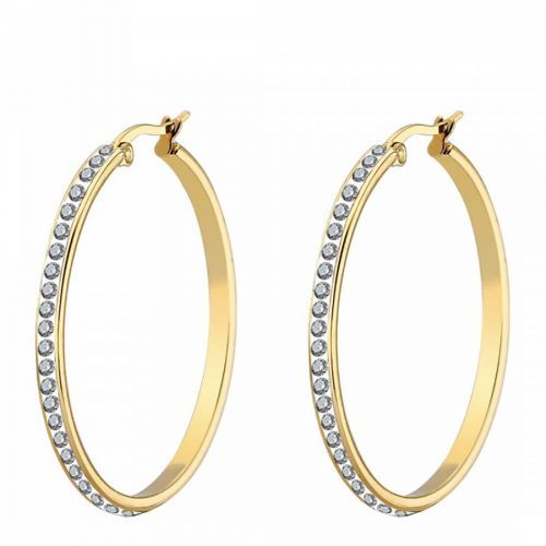 18K Gold Embelished Classic Hoop Earrings