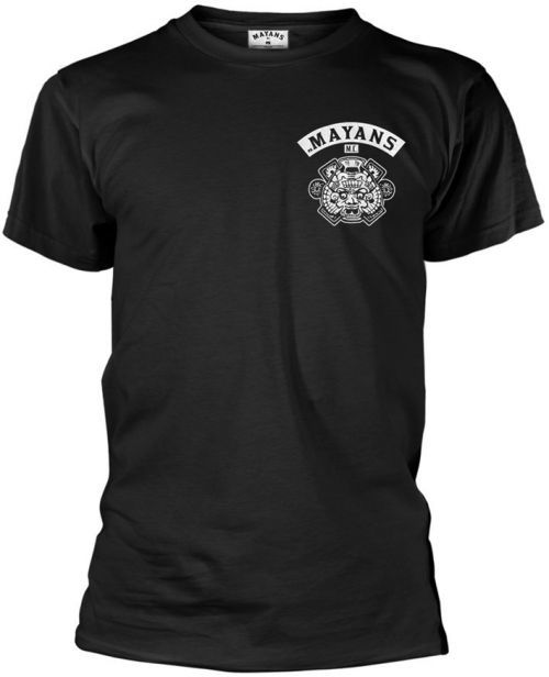 Mayans M.C. T-Shirt Detailed Kutte Mono Black L