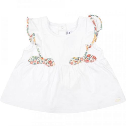 Tartine Et Chocolat Baby Girls Flower Dress White, 18M / WHITE