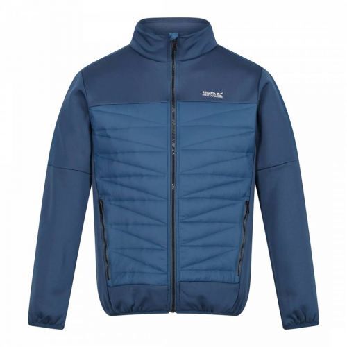 Navy Stretch Quilted Jacket