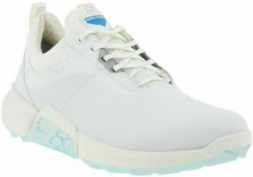 Ecco Biom H4 Mens Golf Shoes White/Light Blue Dritton 42