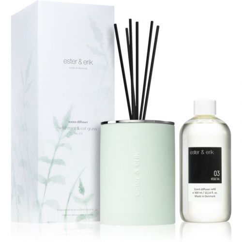 ester & erik room diffuser wild mint & cut grass (no. 03) aroma diffuser with filling 300 ml