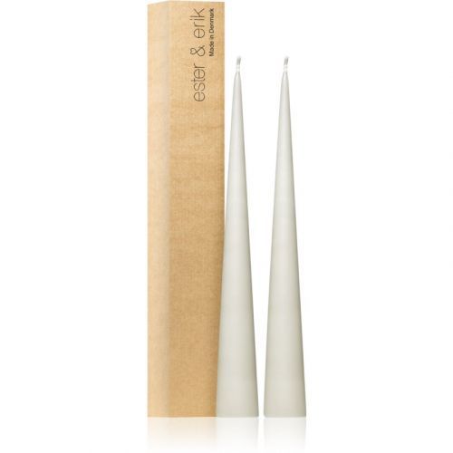 ester & erik cone candles linen grey (no. 22) decorative candle 2x37 cm