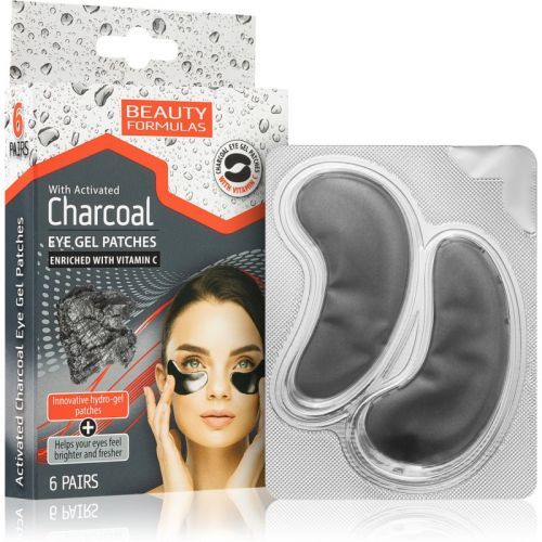 Beauty Formulas Charcoal Hydrogel Eye Mask with activated charcoal 6 pc