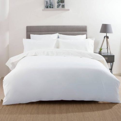 600TC Sateen Single Duvet Cover White