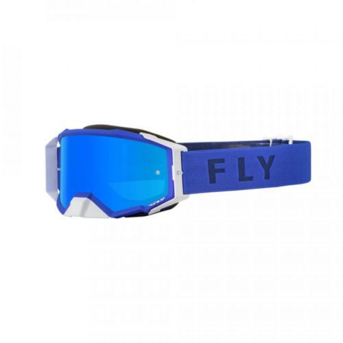 FLY Racing Zone Pro Goggle Blue W Sky Blue Mirroroke Lens