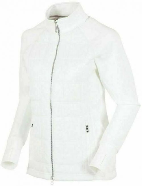 Sunice Ella Thermal Hybrid Womens Jacket Pure White Silver Zipper L