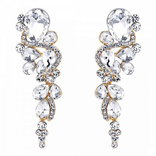 18K Gold Chandelier Statement Earrings