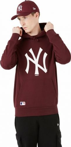New York Yankees Hoodie MLB Seasonal Team Logo Red Wine/White S