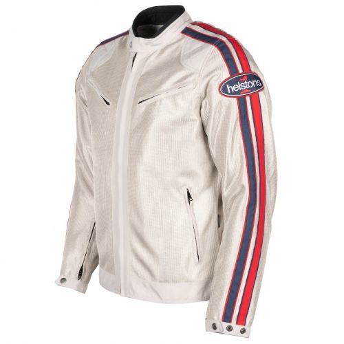 Helstons Pace Air Fabric Mesh Silver Red Blue Jacket S