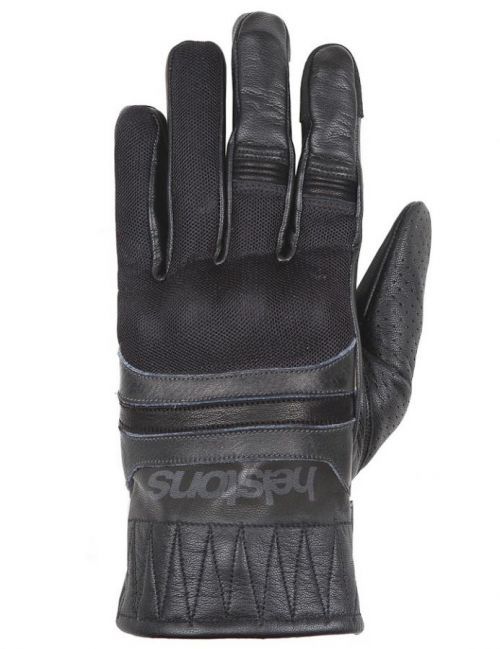 Helstons Bull Air Summer Leather Mesh Black Grey Gloves T8