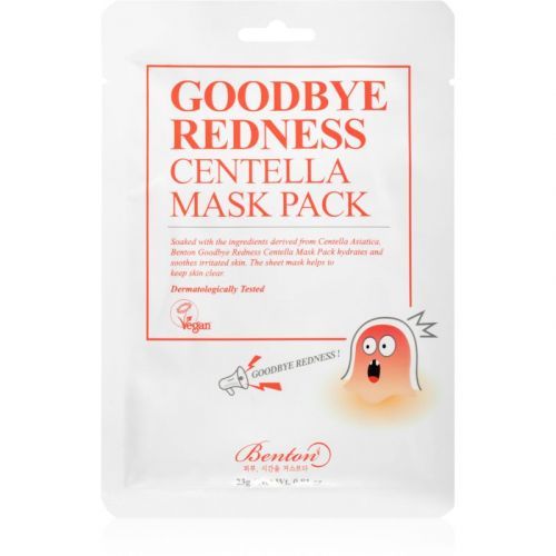 Benton Goodbye Redness Centella Calming Face Sheet Mask for Problematic Skin, Acne 10 pc