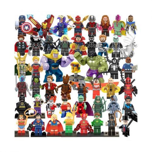 48PCS DC Marvel Superheroes Minifigures Toys Fit Lego