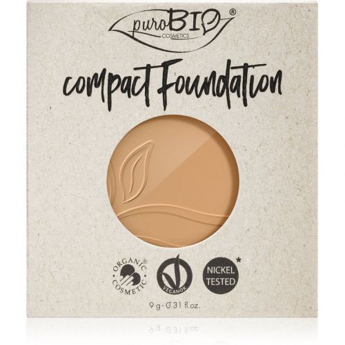 puroBIO Cosmetics Compact Foundation Compact Powder Foundation - Refill SPF 10 Shade 03 9 g