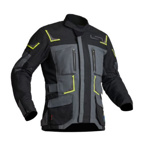 Lindstrands Textile Jacket Myrvik Grey Black Yellow 50