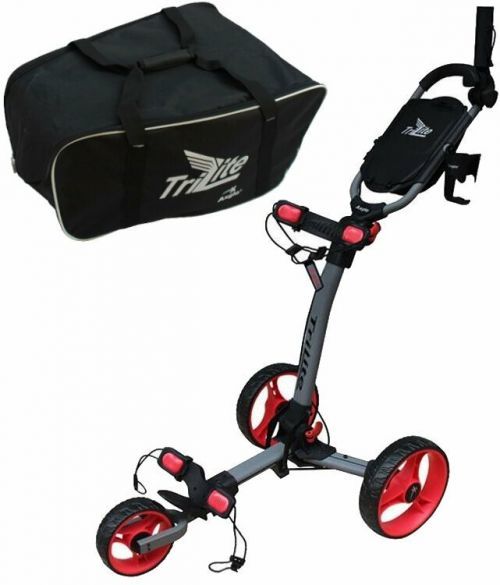 Axglo TriLite SET Grey/Red Manual Golf Trolley