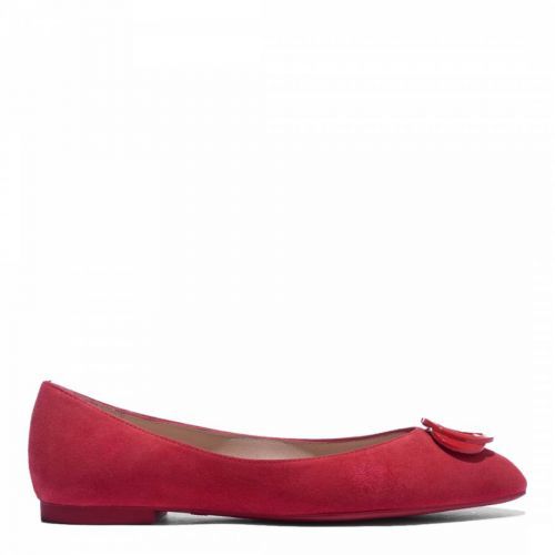 Red Suede Adeliza Tonal Ballerinas