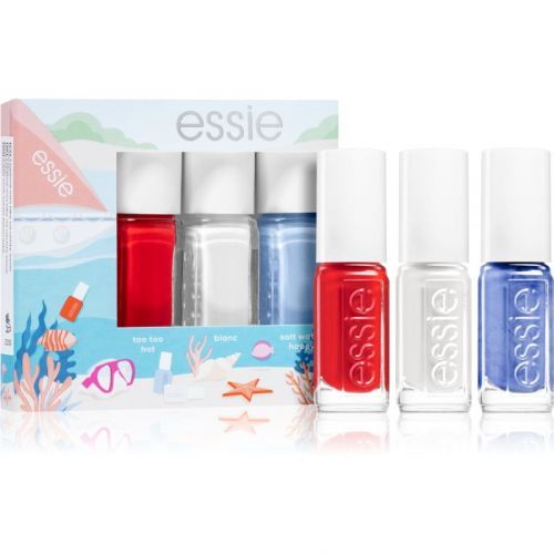 Essie  Mini Triopack Summer nail polish set too too hot, blanc, salt water happy Shade