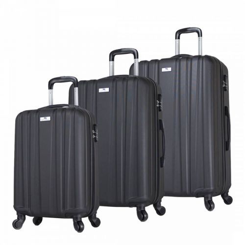 Black Set Of 3 Suitcases