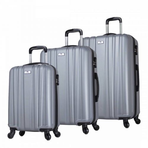 Grey Set Of 3 Suitcases