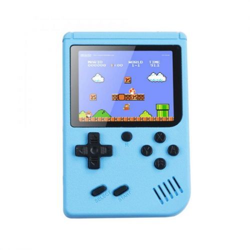 (Blue) Built-in 500 Classic Games Handheld Video Game Console Gameboy Kids Gifts