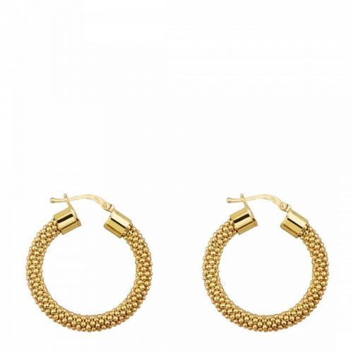 Gold Plated Mesh Hoop Earrings