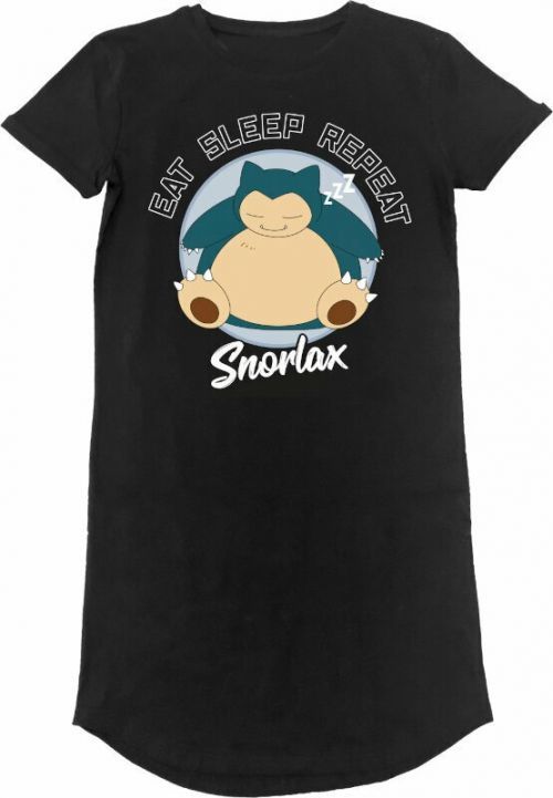 Pokémon T-Shirt Sleeping Snorlax Ladies Black S