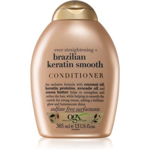 OGX Brazilian Keratin Smooth Smoothing Conditioner for Shiny and Soft Hair 385 ml