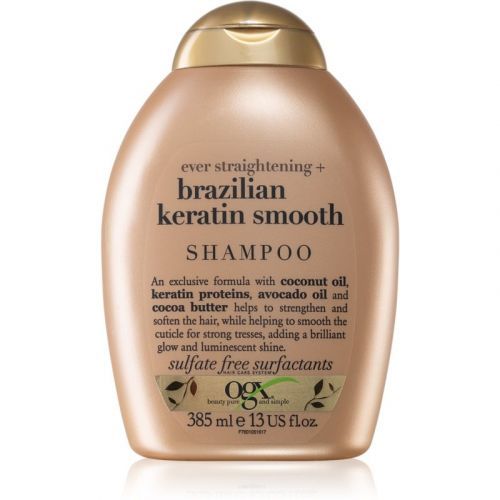OGX Brazilian Keratin Smooth Smoothing Shampoo for Shiny and Soft Hair 385 ml