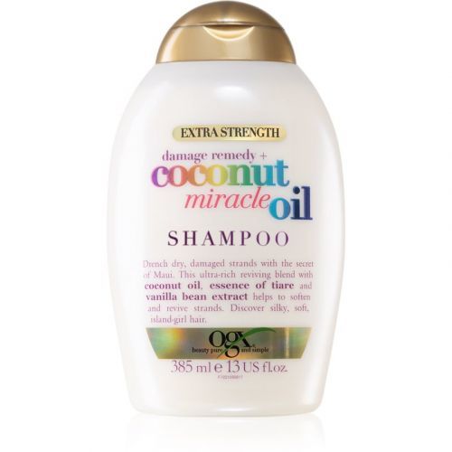 OGX Coconut Miracle Oil Strengthening Shampoo for Damaged Hair with Coconut Oil 385 ml