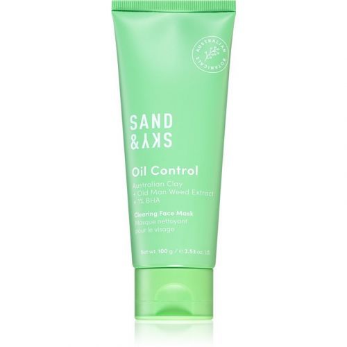 Sand & Sky Oil Control Clearing Face Mask Normalising Deep-Cleansing Mask For Oily And Problematic Skin 100 g