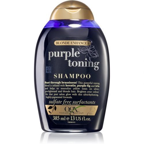 OGX Blonde Enhance+ Purple Toning Violet Shampoo for Yellow Tones Neutralization 385 ml
