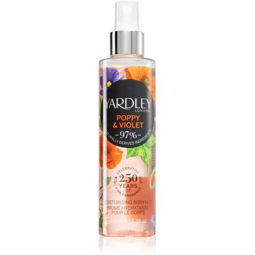 Yardley Poppy & Violet Hydrating Body Spray for Women 200 ml