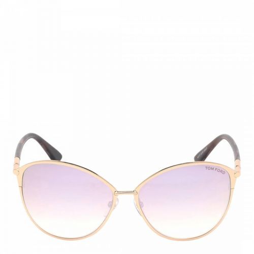 Women's Shiny Rose Gold Tom Ford Sunglasses 59mm
