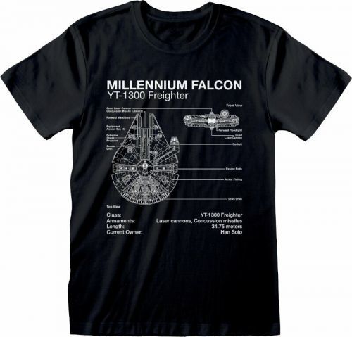 Star Wars - Millenium Falcon Sketch - - T-Shirts