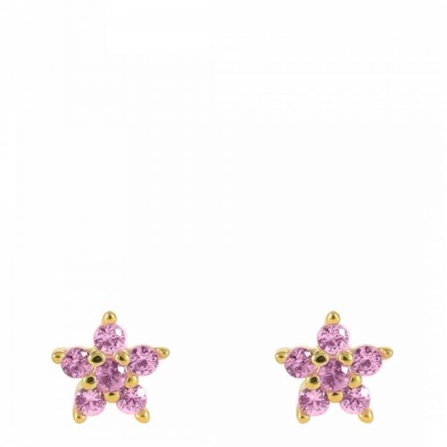 Pink Flower Earrings