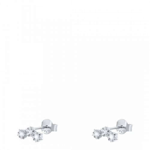 Silver Triple Stud Earrings