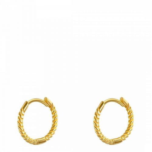Gold Croissant Small Hoop Earrings
