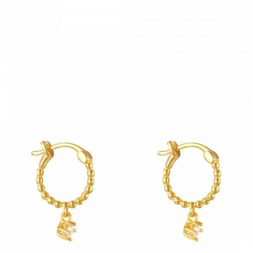 Gold Small Hoop Drop Earrings
