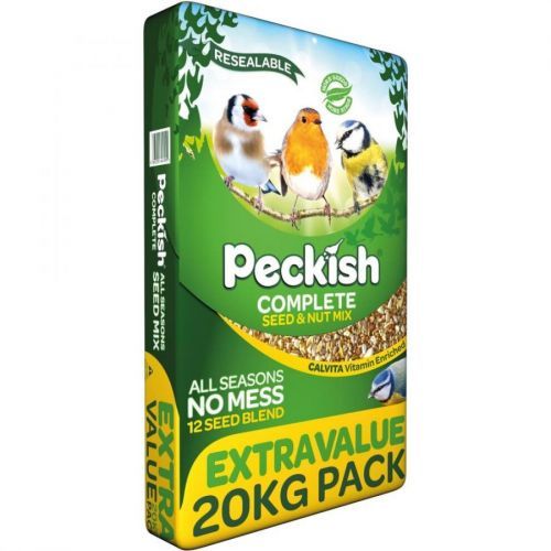 Peckish Complete Seed & Nut Mix For Wild Birds - Feeding - No Mess - Value 20Kg