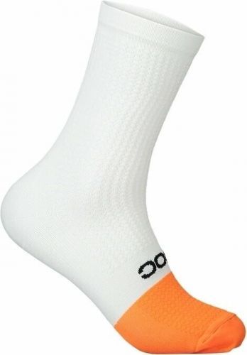 POC Flair Sock Mid Hydrogen White/Zink Orange S