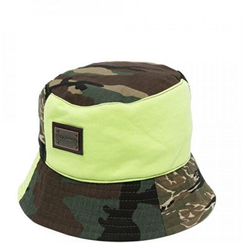 Dolce & Gabbana Boys Camouflage Bucket Hat Green